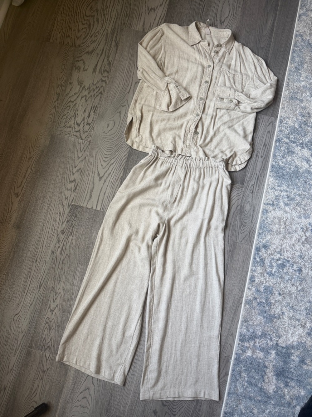 River Island Wide-Leg & Shirt Set